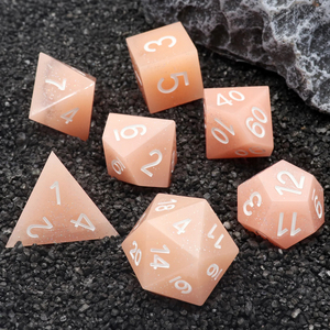 Juego de Dados Rosa Brillante, Colección de Dados, Regalo para Maestro de Juego de Rol, Dados Decorativos de Resina - Product Image 1
