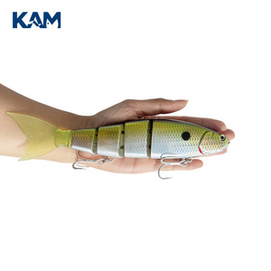Señuelo Biónico Multiarticulado de Cola Suave Kam Factory, 105g, para Pesca en Alta Mar de Grandes Peces como Salmón <span class=keywords><strong>y</strong></span> Lubina - Product Image 5