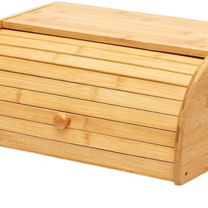 Caja de pan de bambú de 38.41x27.94x17.28cm, a prueba de polvo, para pan y repostería - Product Image 5