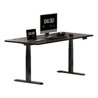 Bureau d'ordinateur réglable à double moteur à bas prix multifonctionnel intelligent assis sur pied cadre de bureau réglable en hauteur