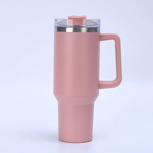Gobelet de voyage isotherme 40oz H1.0 avec poignée, couvercle, paille et base antidérapante – Conception personnalisée OEM/ODM - Product Image 1