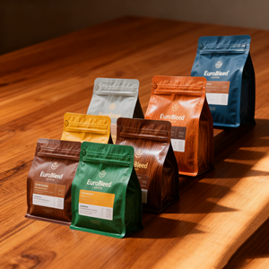 Feuille d'aluminium noire à fond plat de 1kg, 2.5kg, sac d'emballage de café artisanal de 500g et 1kg avec valve - Product Image 6