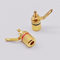Connecteur jack banane 4mm plaqué or Terminal audio pour haut-parleurs Matériau de contact en cuivre Borne de liaison Borne de haut-parleur