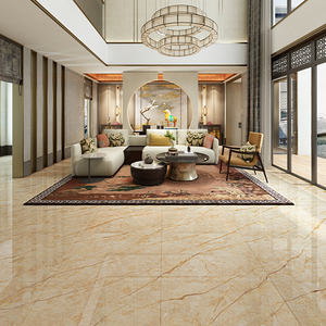 Azulejos de mármol chapados en oro de Foshan, azulejos de pared de baño y suelo esmaltados de seda dorada antideslizante de cuerpo completo de 800x800 para <span class=keywords><strong>restaurante</strong></span> de invitados - Product Image 3