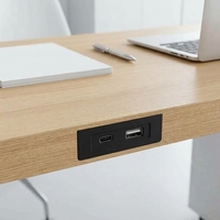 Prise de courant encastrée pour canapé avec chargeur USB-A et USB-C 5V/2A, station de charge de bureau intégrée pour téléphone