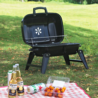 Barbecue Grill Jardin Extérieur Barbecue À Charbon De Bois Portable Pliable Burger Petit Barbecue Casque En Forme De Barbecue Grill