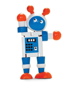 有趣的彩色卡通机器人木制灵活怪物动物教育DIY环保拼图鼓风机功能 - Product Image 6