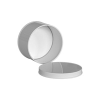 Boîte en étain blanche personnalisée, emballage rond en métal pour chocolat, boîte à thé, boîte cadeau