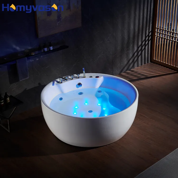 Morden Design Autônomo Seamless Outdoor Spa Banheira Jacuzzier Whirlpool Redonda Acrílico Massagem Banheira Banheira Banheira Hottub