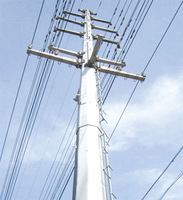 Haute tension 110kv/132kv ligne électrique de transmission de treillis de tour en acier angulaire Towe