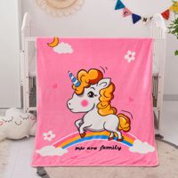 Couverture pour bébé nouveau-né en polaire douce et chaude, imprimée de dessins animés, en polyester de haute qualité, à bas prix, pliable, pour toutes les saisons