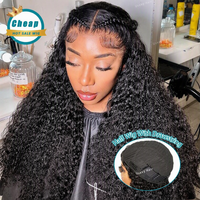 Perruque mi-tête en dentelle de soie à 3 parties, cheveux humains indiens Remy vierges, avec clips, pour femmes noires