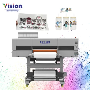 Impresora de rollo a rollo de inyección de tinta de alta calidad Máquina de impresión de etiquetas de madera de vidrio digital automática de 60cm