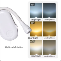 Lampe de lecture LED rechargeable Guangli USB, réglable, à intensité variable, économe en énergie, protection des yeux, pour la lecture, la chambre à coucher