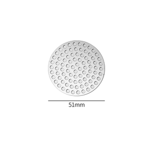 51mm 53mm 58mm 304 acier inoxydable Ultra mince écran de rondelle de café en métal gravé pour Barista professionnel - Product Image 4