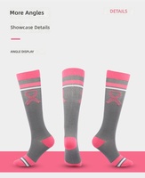 Chaussettes de compression sportives pour infirmières, imprimées numériquement, en coton tricoté, pour hommes et femmes, sensibilisation au cancer du sein - Vente chaude