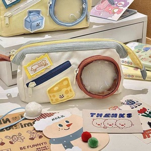 <b>Cute</b> Food Themed Pencil Case Polyester Zipper Large Capacity School Office Use - Product Image 3