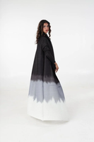 Abaya grande taille à plis floraux, coupe ample, longueur cheville, en tissu polyester extensible dans les quatre sens, pour femmes modestes, conceptions ODM personnalisées acceptées