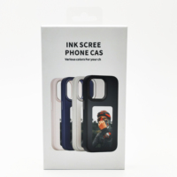 Boîte carrée en carton rigide avec gaufrage, couvercle et base de couleur personnalisée, boîte cadeau pour téléphone portable pour l'emballage de coques de téléphone