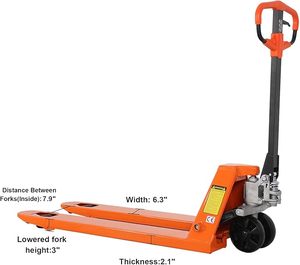 3T Manual Hydraulic Forklift for Lifting Pallets Hand Lifter Truck Hydraulic Forklift Manual Forklift for Sale - Product Image 3