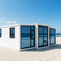 Maisons conteneurs extensibles, maisons préfabriquées portables, mini-maisons modulaires de luxe, étanches et résistantes aux ouragans