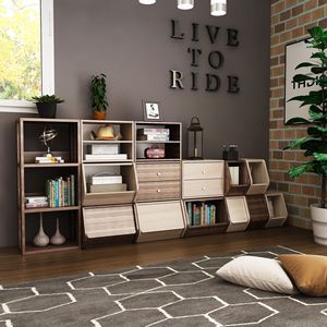 Eco-friendly solid wood storage <b>cabinet</b>, freely combinable multi-layer storage <b>cabinet</b>, suitable for living room, bedroom, - Product Image 1