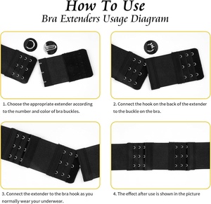 Estensori per <span class=keywords><strong>Reggiseno</strong></span> con 2/3/4 Ganci, Allungatori per Taglie Forti - Modello MISS&HUA Dream Chaser - Product Image 6