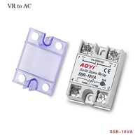 Régulateur de tension à semi-conducteurs monophasé SS-10VA 10A avec déclencheur à phase décalée 24-250VAC pour le contrôle de la température des chauffages résistifs