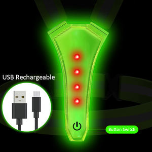 Crianças ajustáveis Reflective Running Bike Glow Peito Vest Belt Oi Vis USB Recarregável Reflect Segurança LED Ciclismo Segurança Vest - Product Image 3