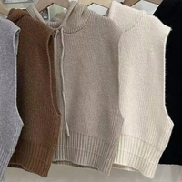 Gilet pull à capuche haut de gamme style coréen automne-hiver 2026 pour femme – Gilet décontracté pour femme