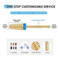Fraise à ongles professionnelle en carbure de tungstène, grande, conique, pour manucure et pédicure, pour le retrait de gel acrylique et vernis