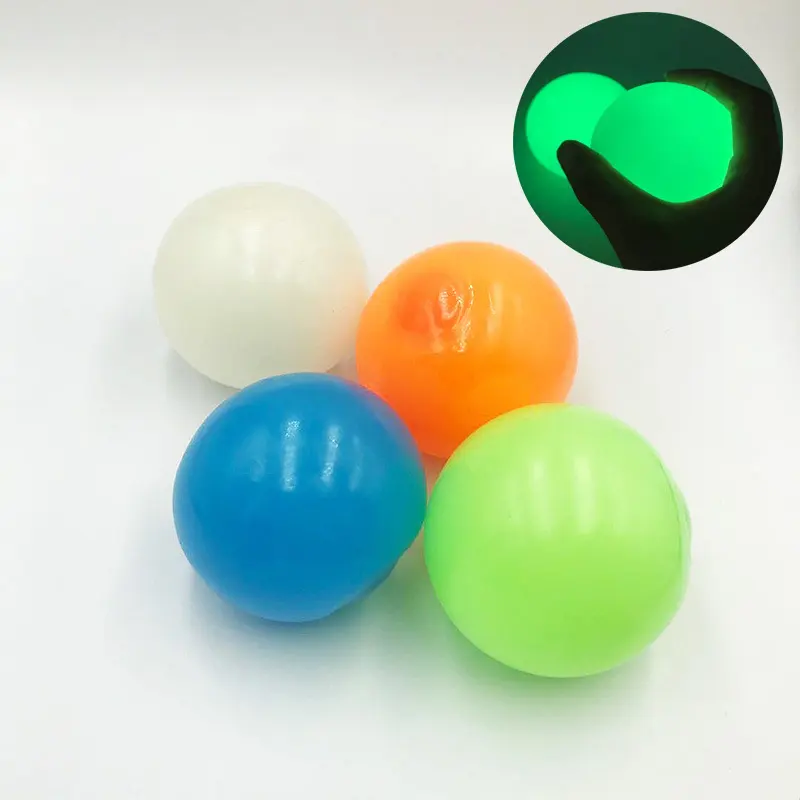 Лидер продаж, флуоресцентный липкий шарик, игрушка, мягкий липкий светящийся в темноте липкий шарик для мишени