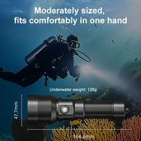 Lampe de plongée LED rechargeable USB DL30 industrielle à haute luminosité 1100 lumens, étanche IP68, éclairage sous-marin à 100 m