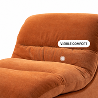 Canapé une place en tissu moderne et minimaliste avec éponge haute densité, housse amovible, confort doux, design compact pour petits espaces
