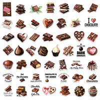 50 autocollants en PVC personnalisés pour chocolat avec adhésif puissant, impression CMYK de qualité alimentaire pour étiquettes créatives DIY