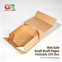Boîte d'emballage de luxe en carton rigide pliable haut de gamme, en matériaux recyclés, écologique, dorée, pour les cadeaux de Thanksgiving et les fêtes d'anniversaire