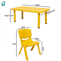 Ensemble de table et chaises en plastique pour enfants, multicolore, mobilier de maternelle pour projets d'écoles préscolaires