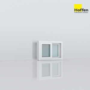 Ventana Corredera de PVC HOFFEN Blanca 80x50 cm con Malla Insonorizada e Impermeable, Estilo Moderno Tailandés - Product Image 3