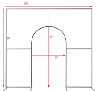 Mur d'entrée en tissu tendu 10x9ft, toile de fond rustique en pierre de 32mm de qualité supérieure pour portail de bienvenue, idéal pour la décoration d'événements et de mariages