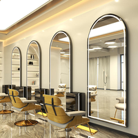 Miroir de Salon LED pour Coiffeur, sur Pied ou Mural, Spécial Coiffure, Permanente, Coloration, Utilisation en Salon de Barbier