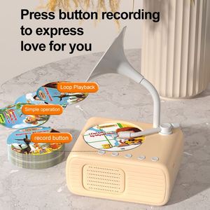 Mini gramophone musical Zhorya avec 96 cartes, machine à histoires pour enfants, lecteur de musique, phonographe, disque vinyle - Product Image 3