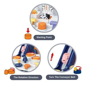 Jouet éducatif Montessori pour enfants : Circuit de voitures à encastrer, Aventure de stationnement, Jeu d'aventure automobile sur le thème de l'espace, Jouet de défi pour enfants - Product Image 2