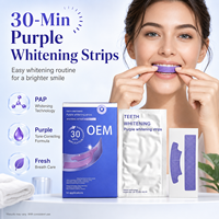 Plantillas de Blanqueamiento Dental V34 Personalizadas, Plantillas de Blanqueamiento Dental Púrpuras PAP, 28 Hojas, 14 Tratamientos para Uso Doméstico