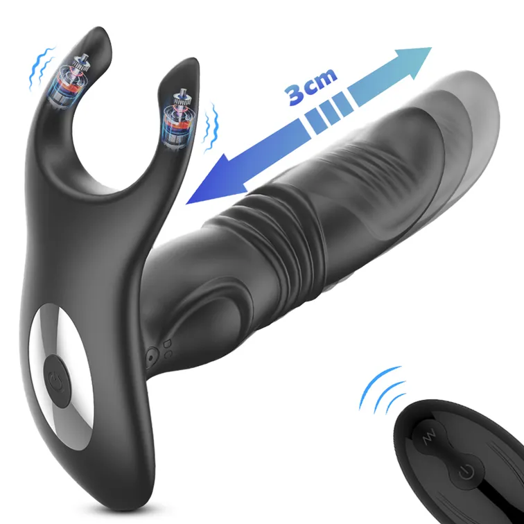 Mannelijke Prostaat Massager Telescopische Dildo Vibrator Voor Mannen Vrouwen Anale Butt Plug Buttplug Seksspeeltjes Voor Mannen En Vrouwen