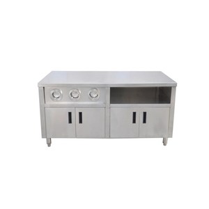โต๊ะทำงานกลางครัวสแตนเลสสำหรับร้านอาหารฟาสต์ฟู้ด รุ่น K1527-1 - Product Image 1