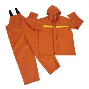 Veste haute visibilité en PVC et polyester, combinaison <span class=keywords><strong>de</strong></span> <span class=keywords><strong>pluie</strong></span> imperméable, manteau imperméable, pantalon <span class=keywords><strong>de</strong></span> pêche robuste pour homme - Product Image 1