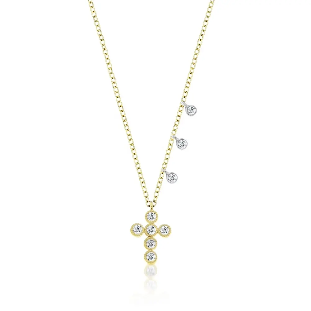 Lotus LOZRUNVE — collier en argent Sterling avec bijoux, lunette personnalisée, Mini-croix, ras du cou, en pierre CZ, 925