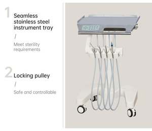 L'attrezzatura dentale viene utilizzata come una sedia per il trattamento dentale intera sedia da operatore dentale multifunzionale da pavimento - Product Image 5