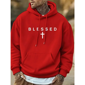 Suéter de Moda Masculina, Estilo Urbano, Holgado, con Capucha, 100% Algodón, Chaqueta de Invierno - Product Image 2