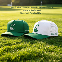 Chapeau de sport à 5 panneaux à la mode de conception personnalisée BSCI, Gorras en polyester blanc avec logo brodé OEM, casquette de baseball à trou découpé au laser vente en gros